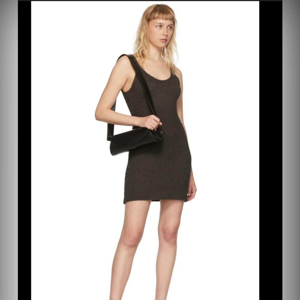 Amomento Taupe Nylon Mini Dress In Brown- Size 0 XS/Small